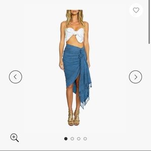 NWOT Just Be Queen Tulum Stone Wash Skirt size S